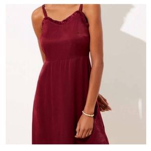 LOFT NWT Slip Dress Burgundy